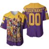 NBA Los Angeles Lakers Custom Name Number Gold Purple Legend Baseball Jersey