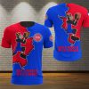 NBA Detroit Pistons Red Blue Mascot Scratch T-Shirt