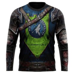 NBA Minnesota Timberwolves Custom Name Number Warriors Jersey Sweatshirt