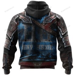 Alternative view of NBA Dallas Mavericks Custom Name Number Warrior Armor Pullover Hoodie