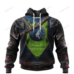 NBA Minnesota Timberwolves Custom Name Number Warriors Jersey Pullover Hoodie