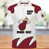 NBA Miami Heat White Red Polo Shirt