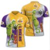 NBA Los Angeles Lakers Golden Purple The Grinch Ugly Christmas Polo Shirt