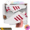 NBA Detroit Pistons White Red Stan Smith Shoes