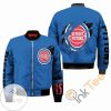 NBA Detroit Pistons Blue Scratch Bomber Jacket