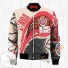 NBA Detroit Pistons Red Cream Flying Ball Bomber Jacket