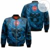 NBA Detroit Pistons Blue Smoke Skull Bomber Jacket