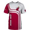 NBA Miami Heat Red White Curves T-Shirt