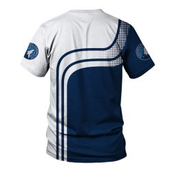 Alternative view of NBA Minnesota Timberwolves White Blue Curves T-Shirt