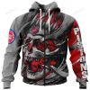 NBA Detroit Pistons Custom Name Number Skull Zip Up Hoodie