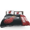 NBA Miami Heat Black Red National Basketball Association Bedding Set V2