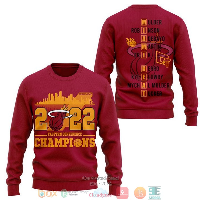 NBA Miami Heat Red Eastern Conference Champion 2022 Sweatshirt