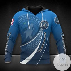NBA Minnesota Timberwolves Blue Gradient Curves Pullover Hoodie