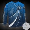 NBA Minnesota Timberwolves Blue Gradient Curves Sweatshirt