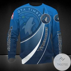 NBA Minnesota Timberwolves Blue Gradient Curves Sweatshirt