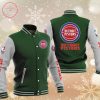 NBA Detroit Pistons Green Gray Baseball Jacket