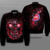 NBA Detroit Pistons Black Red Lava Skull Bomber Jacket