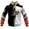 NHL Anaheim Ducks Custom Name Number 2023 Mix Jersey Zip Up Hoodie