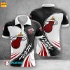 NBA Miami Heat Black White Polo Shirt V5