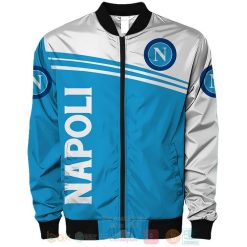SSC Napoli White Blue Bomber Jacket V12