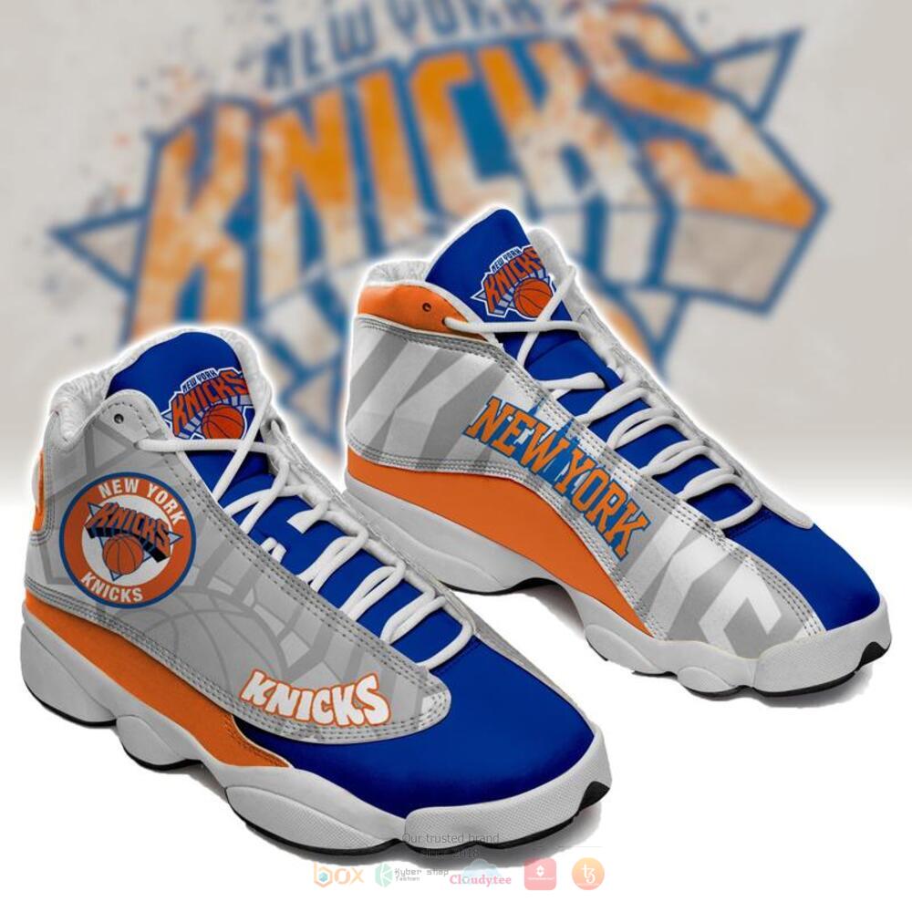 NBA New York Knicks Silver Blue Air Jordan 13 Shoes NBA New York Knicks Silver Blue Air Jordan 13 Shoes