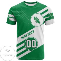 NCAA North Texas Mean Green Custom Name Number Green White T-Shirt