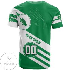 Alternative view of NCAA North Texas Mean Green Custom Name Number Green White T-Shirt