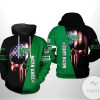 NCAA North Texas Mean Green US Flag Skull Pullover Hoodie