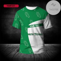 NCAA North Texas Mean Green Custom Name Green White T-Shirt