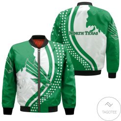 NCAA North Texas Mean Green USA Map Bomber Jacket