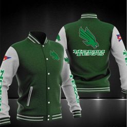 NCAA North Texas Mean Green Green White Baseball Jacket
