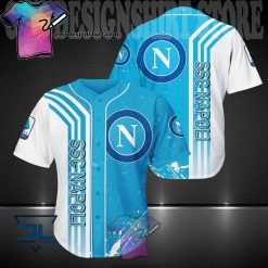SSC Napoli White Blue Baseball Jersey V14