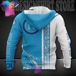 Alternative view of SSC Napoli White Blue Zip Up Hoodie V14