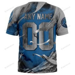 Alternative view of NBA Minnesota Timberwolves Custom Name Number Skull T-Shirt