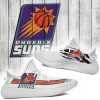 NBA Phoenix Suns White Orange Scratch Yeezy Boost Sneakers