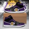 NBA Los Angeles Lakers Purple Black Air Jordan 1 High Sneakers