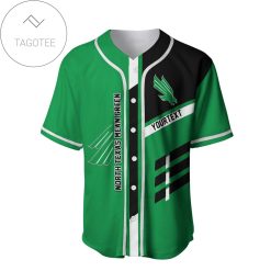 NCAA North Texas Mean Green Custom Name Baseball Jersey