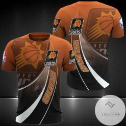 NBA Phoenix Suns Orange Black Gradient Curves T-Shirt