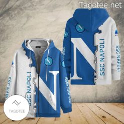 SSC Napoli White Blue Unisex Zip Up Hoodie V15