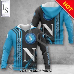 SSC Napoli Black Blue Pullover Hoodie V11