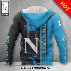 Alternative view of SSC Napoli Black Blue Zip Up Hoodie V11