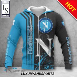 SSC Napoli Black Blue Zip Up Hoodie V11