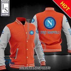 SSC Napoli Orange Gray Baseball Jacket