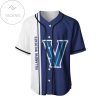 NCAA Villanova Wildcats Half Style Baseball Jersey