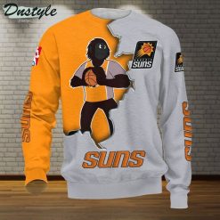 NBA Phoenix Suns White Yellow Mascot Scratch Sweatshirt
