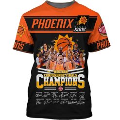 NBA Phoenix Suns Black Orange Western Conference Finals Champions T-Shirt