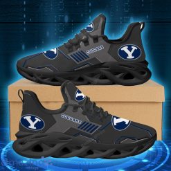 NCAA Brigham Young Cougars Black Mix Logo Max Soul Shoes