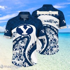 NCAA Brigham Young Cougars Tropical Flower Hawaiian Shirt
