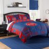 NBA Detroit Pistons Blue Red Hexagon Bedding Set
