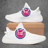 NBA Detroit Pistons White Yeezy Boost Sneakers